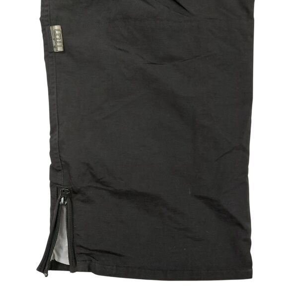 Turbine TRBN Ski Snow Cargo Pants Mens Medium Black Insulated Nylon Ankle Zip - Picture 8 of 12